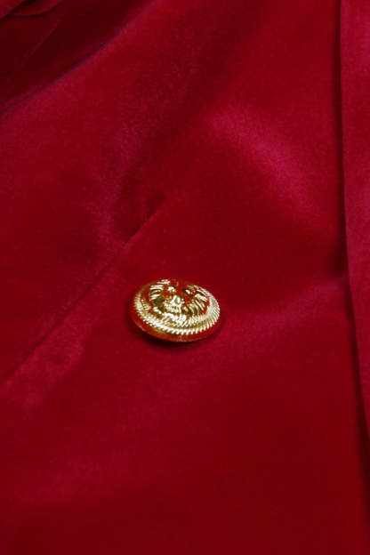 Navy Double-Breasted Fitted Two-Piece Suit For Women-BMbridal