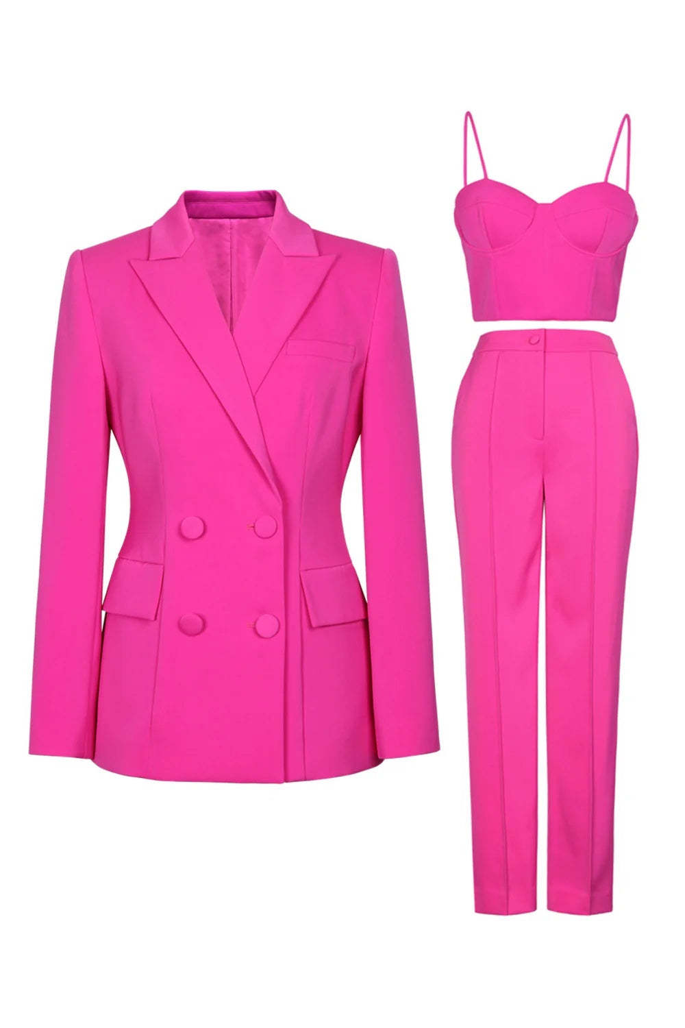 Prom Suits For Women With Peak Lapel 3-Piece Set-BMbridal