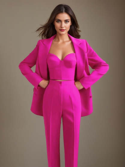Prom Suits For Women With Peak Lapel 3-Piece Set-BMbridal