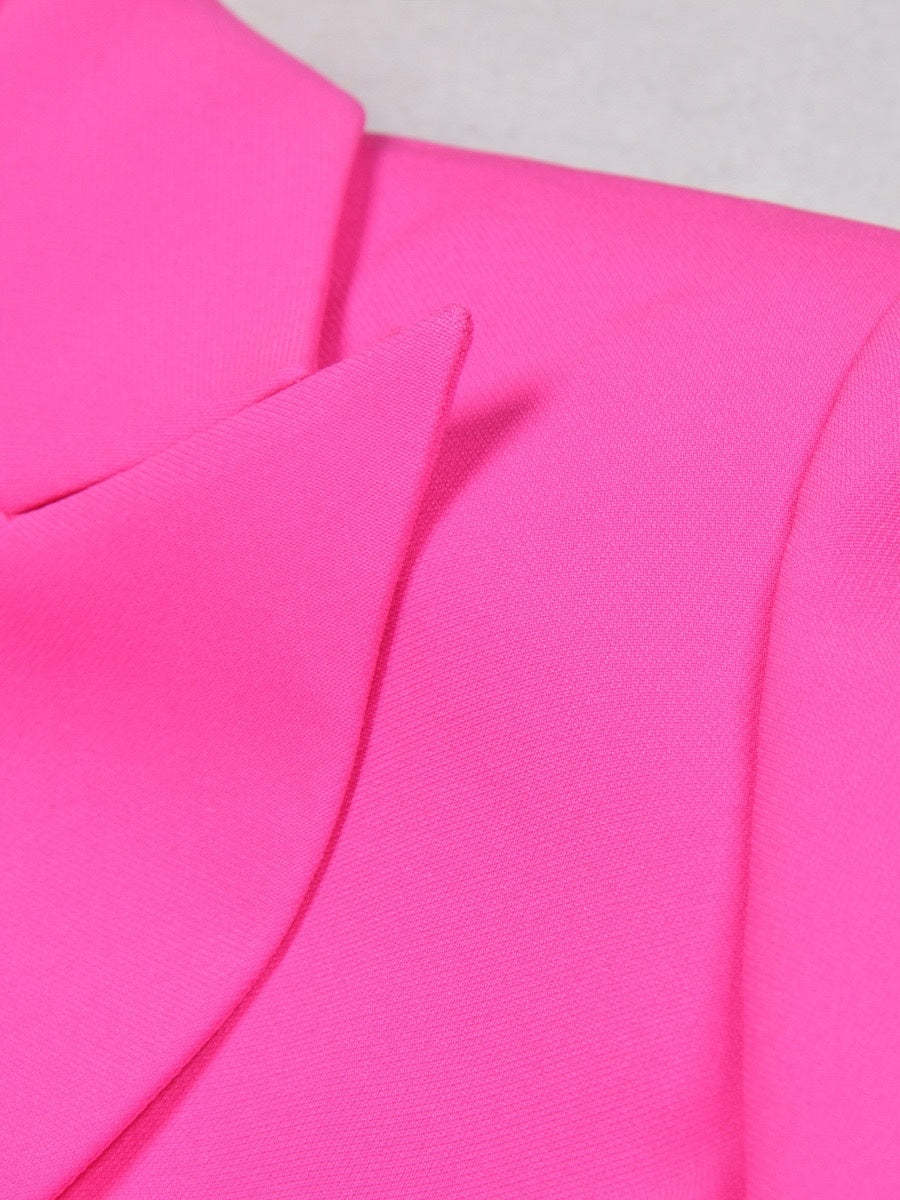 3-Piece Fuchsia Double-Breasted Suits For Women's Prom-BMbridal