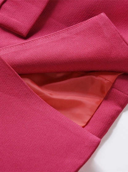 Double Breasted Peak Lapel Blazer For Women-BMbridal