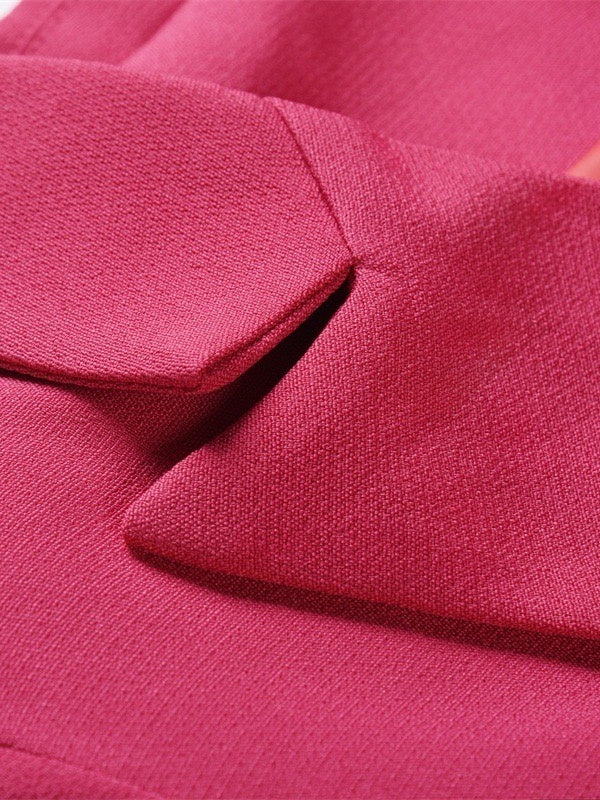 Double Breasted Peak Lapel Blazer For Women-BMbridal