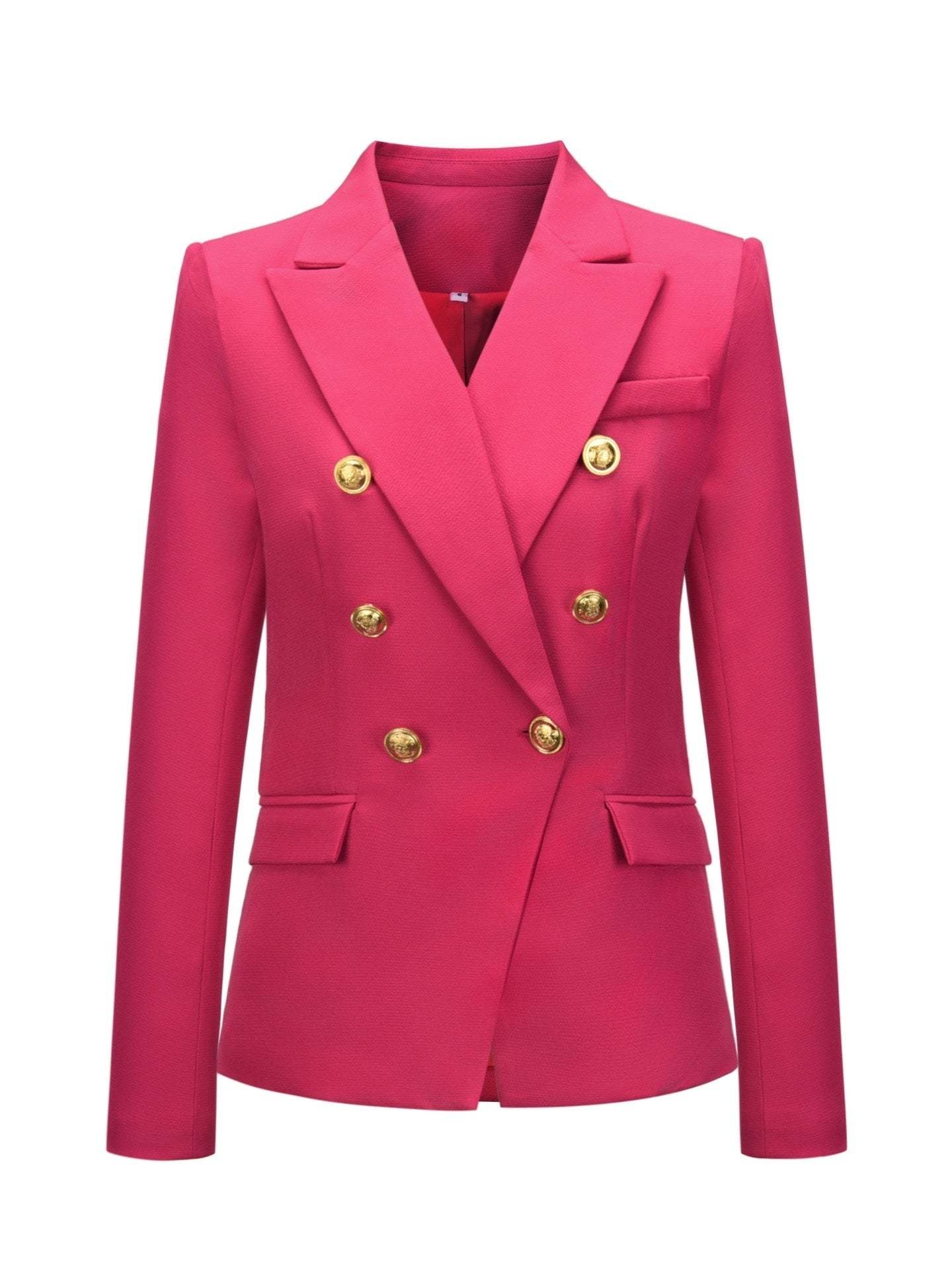 Double Breasted Peak Lapel Blazer For Women-BMbridal