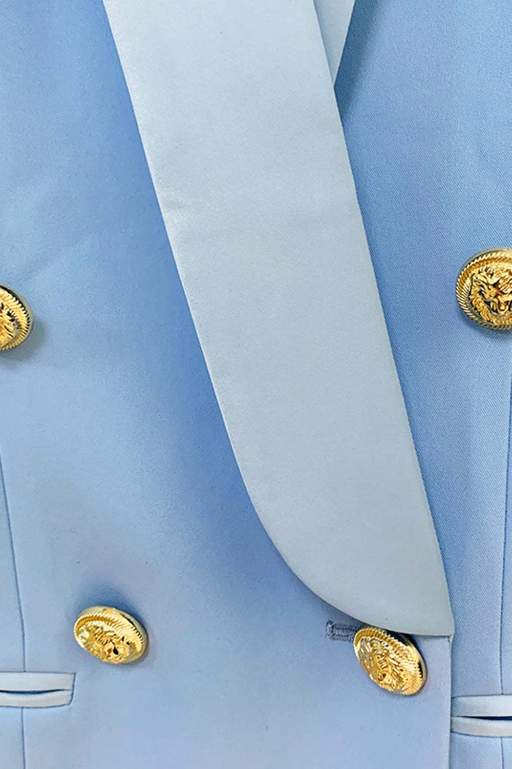 Satin Lapel Dress With Buttons For Women-BMbridal