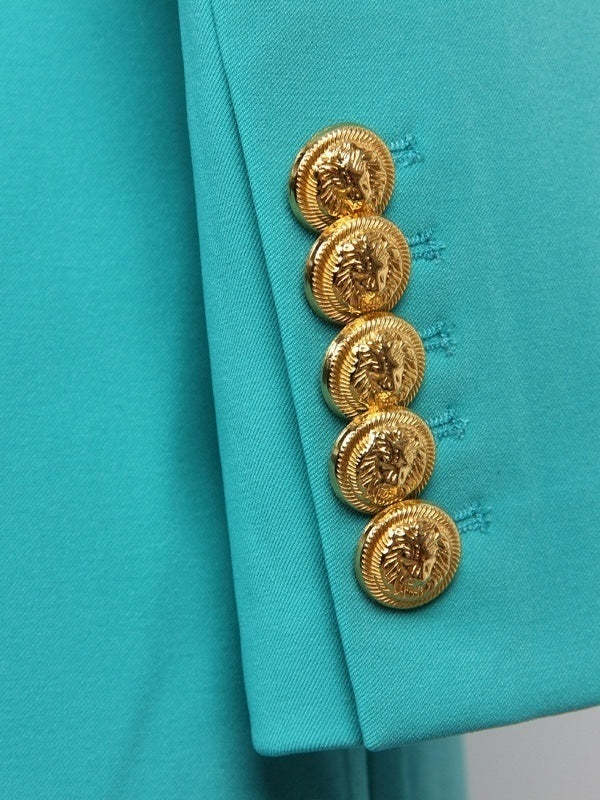 Single-Breasted Peak Lapel Blazer With Long Sleeves For Women-BMbridal