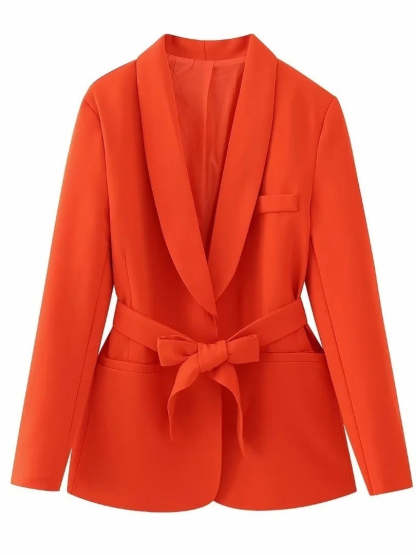 Lapel Shawl Suit Set For Women-BMbridal