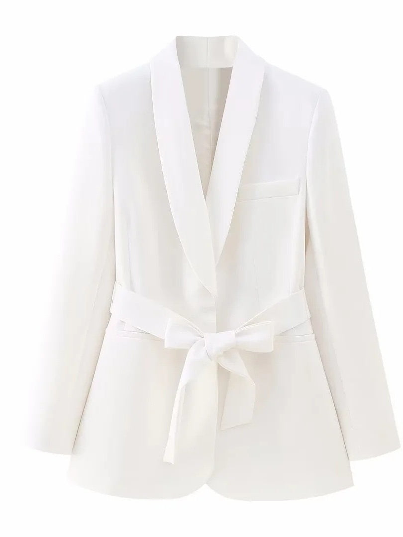 Lapel Shawl Suit Set For Women-BMbridal