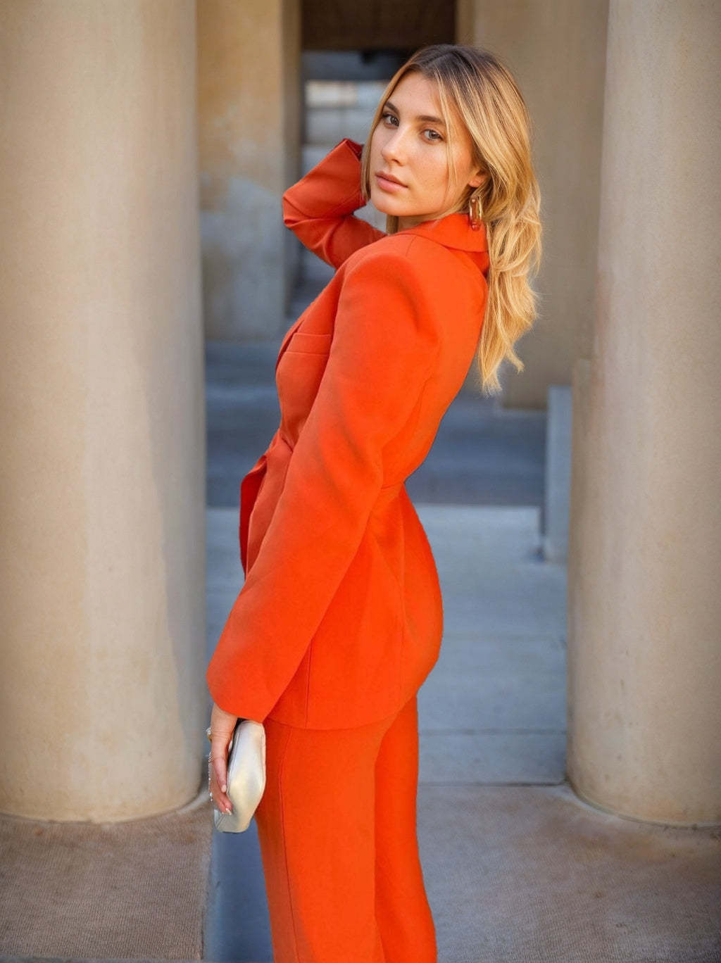 Lapel Shawl Suit Set For Women-BMbridal