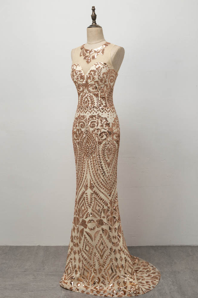 BMbridal Luxury Jewel Sleeveless Affordable Mermaid Prom Dresses with Beadings