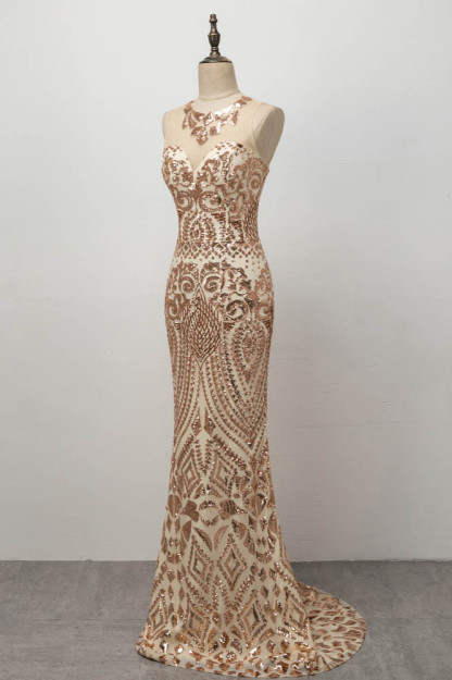 BMbridal Luxury Jewel Sleeveless Affordable Mermaid Prom Dresses with Beadings