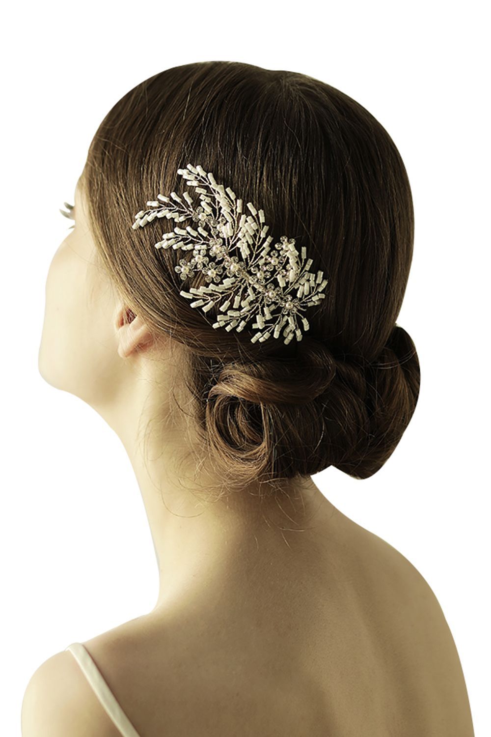 BMbridal Elegant Alloy Imitation Pearls Special Occasion Combs-Barrettes Headpiece with Rhinestone-BMbridal