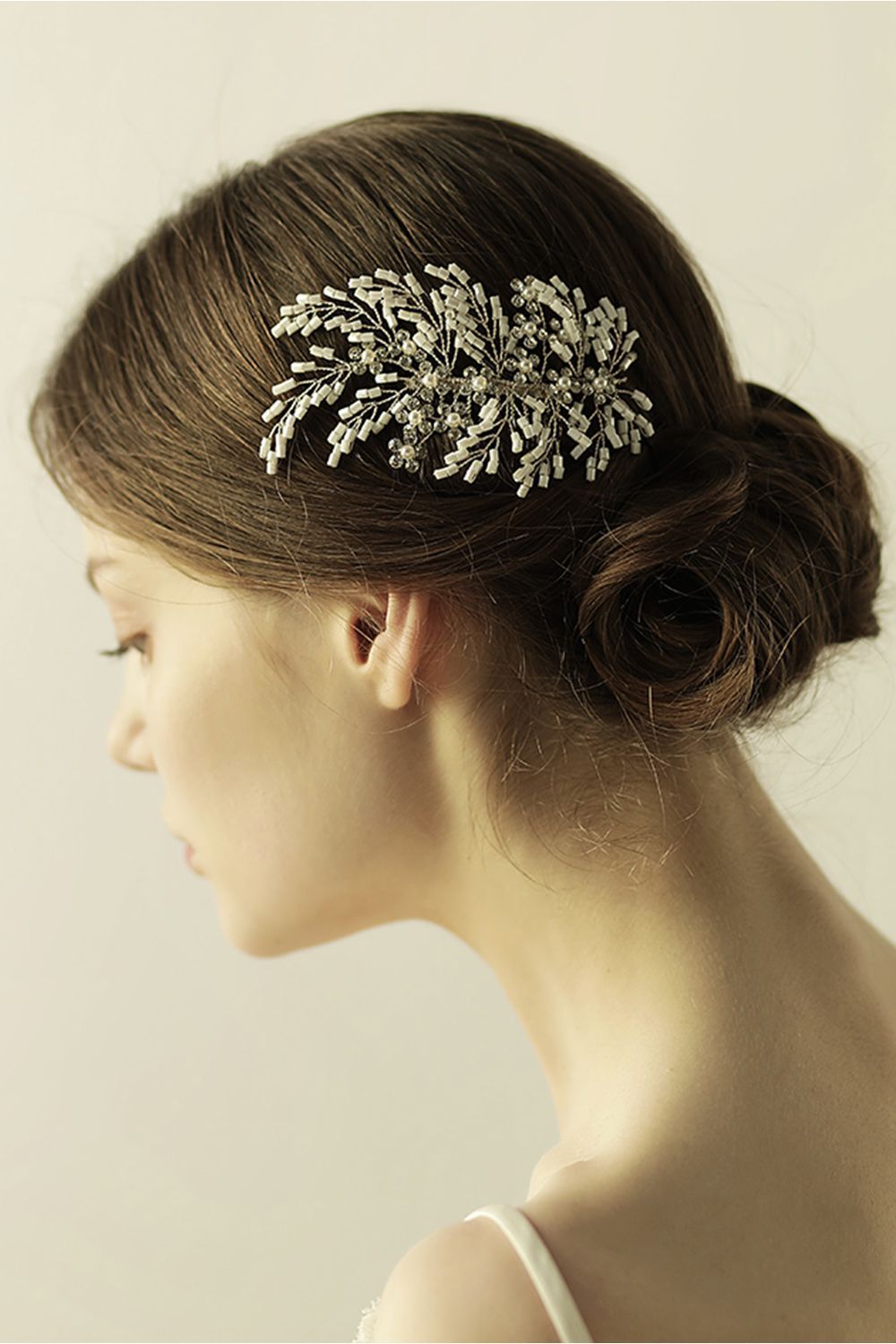 BMbridal Elegant Alloy Imitation Pearls Special Occasion Combs-Barrettes Headpiece with Rhinestone-BMbridal