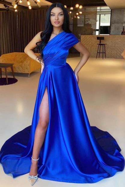 BMbridal Off-the-Shoulder Royal Blue Evening Dresses Split Online