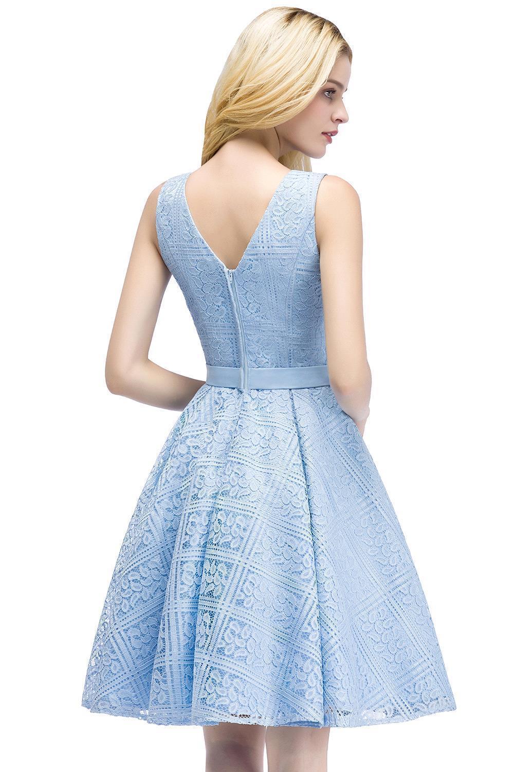 BMbridal Lovely A-line Lace Knee-Length Homecoming Dress