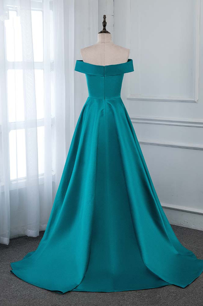 BMbridal Affordable Off-the-Shoulder Sleeveless Prom Dresses with Ruffles
