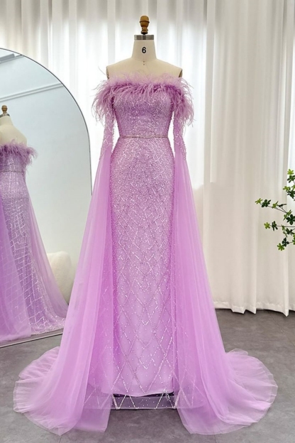 Bmbridal A-Line Strapless Floor-Length Sleeveless Prom Dresses with Appliques
