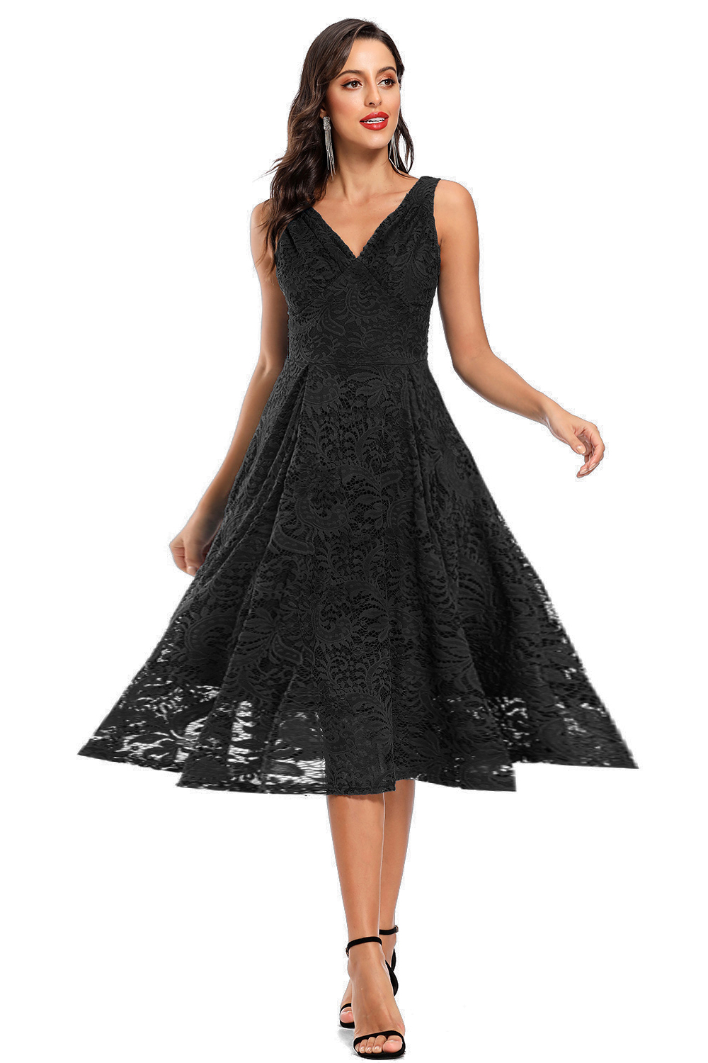 BMbridal V-Neck Sleeveless Lace Short Party Dress Online