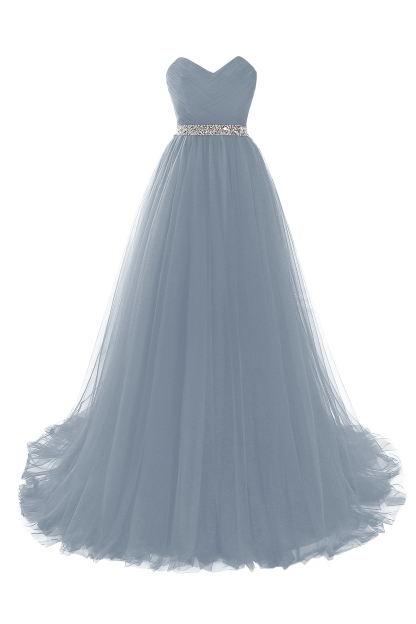 BMbridal modest sweetheart sleeveless beading a-line prom dress