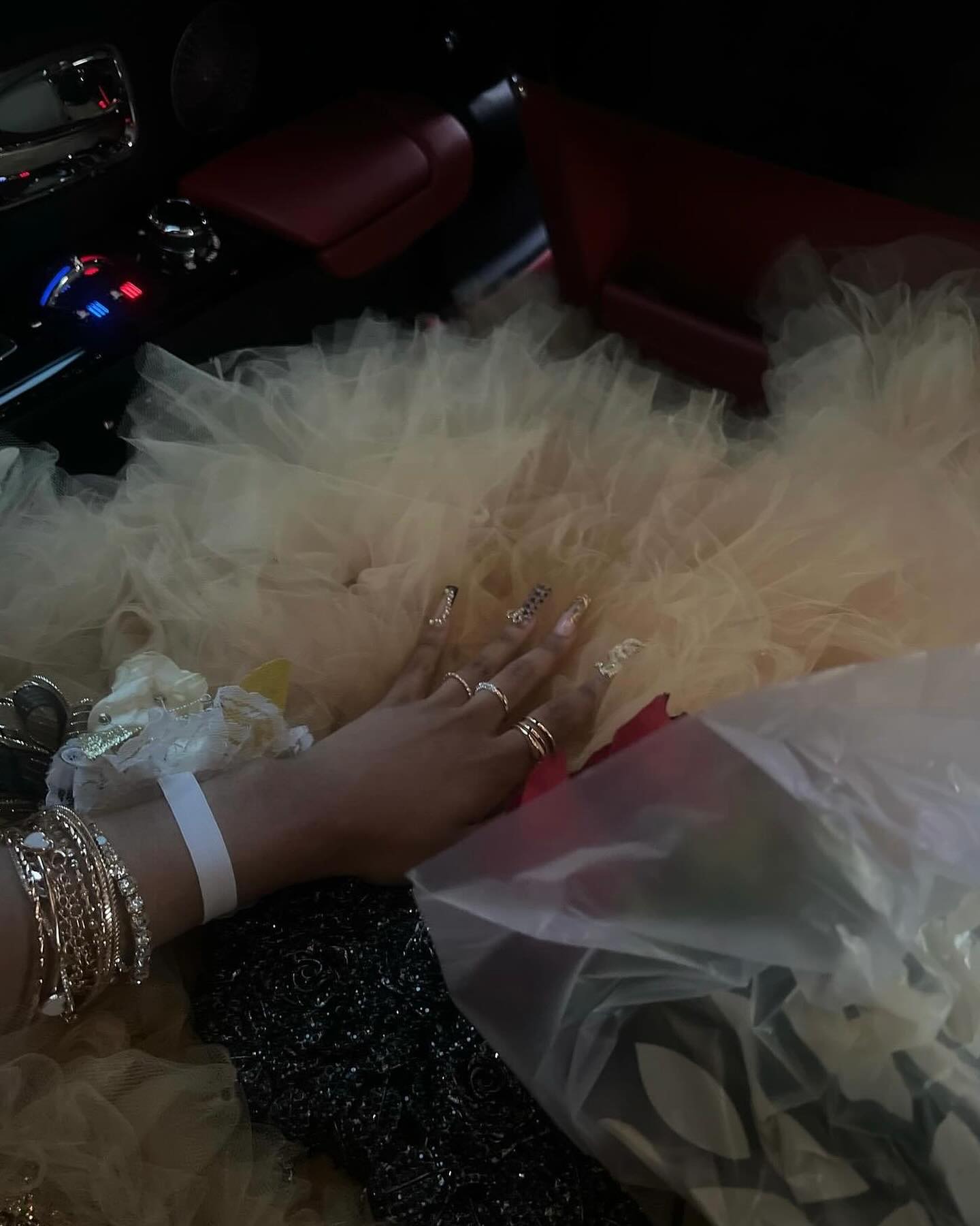 24K Goddess Gold Crystal Gown - 2026 Ruffled Tulle Mermaid Prom Dress with Illusion Bodice