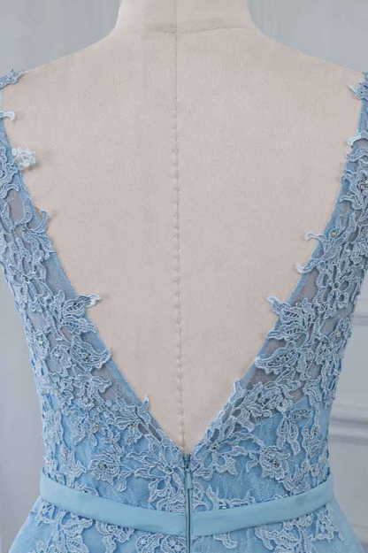 BMbridal Affordable Jewel Sleeveless A-line Prom Dresses with Lace Online