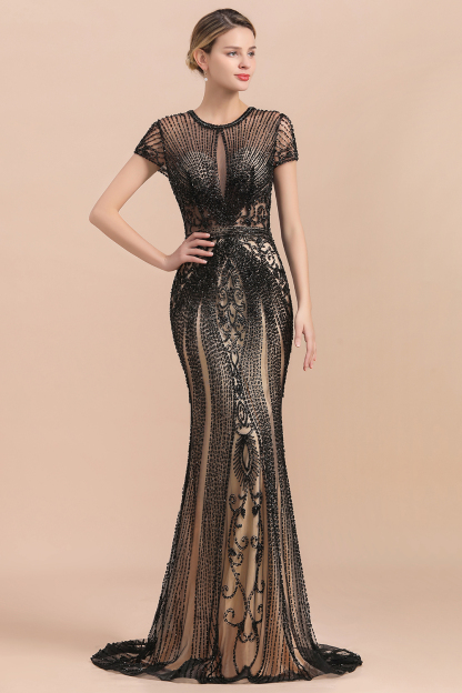 Luxury Mermaid All-Covered Beaded Prom Dress