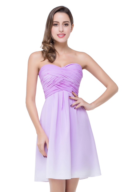 BMbridal A-line Strapless Chiffon Bridesmaid Dress with Draped