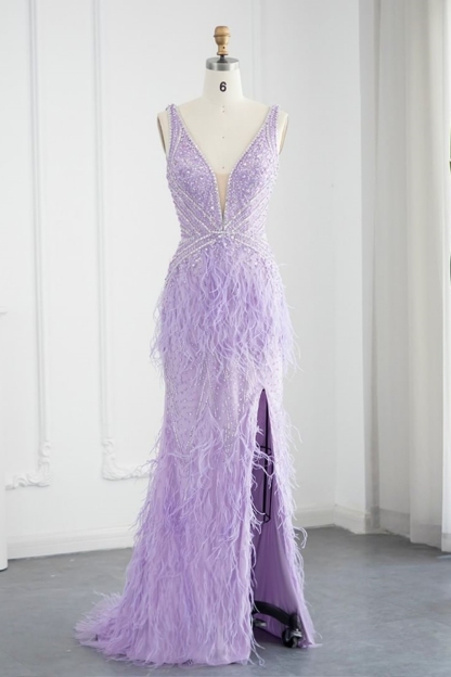 Bmbridal Black Floor-Length V-Neck Sleeveless Prom Dresses with Appliques