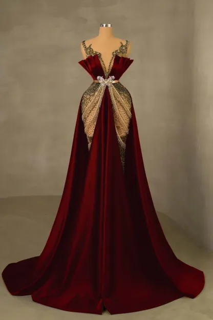 Heavy Emerald Green Straps Mermaid Prom Dress With Sleeveless Long