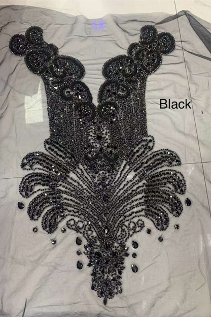 Crew Neck Sequins Sleeveless Flower Mermaid Princess Prom Dress Splicing Trumpet