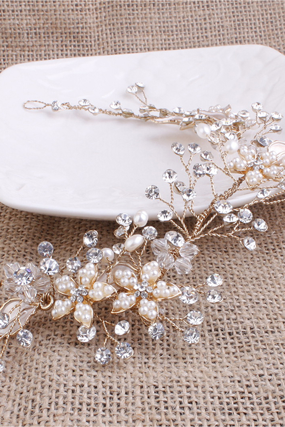 BMbridal Elegant Alloy Imitation Pearls Special Occasion Party Headbands Headpiece with Rhinestone-BMbridal