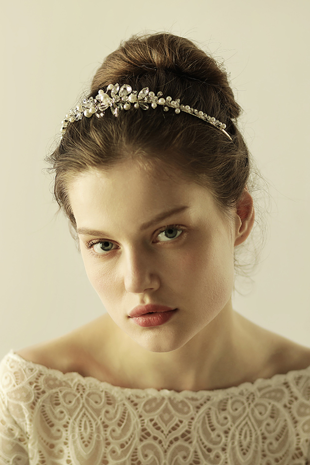 BMbridal Glamourous Alloy Imitation Pearls Special Occasion Wedding Hairpins Headpiece with Crystal Rhinestone-BMbridal