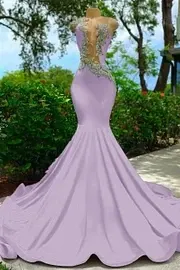 Strapless Sleeveless Backless Mermaid Long Prom Dress With Appliques