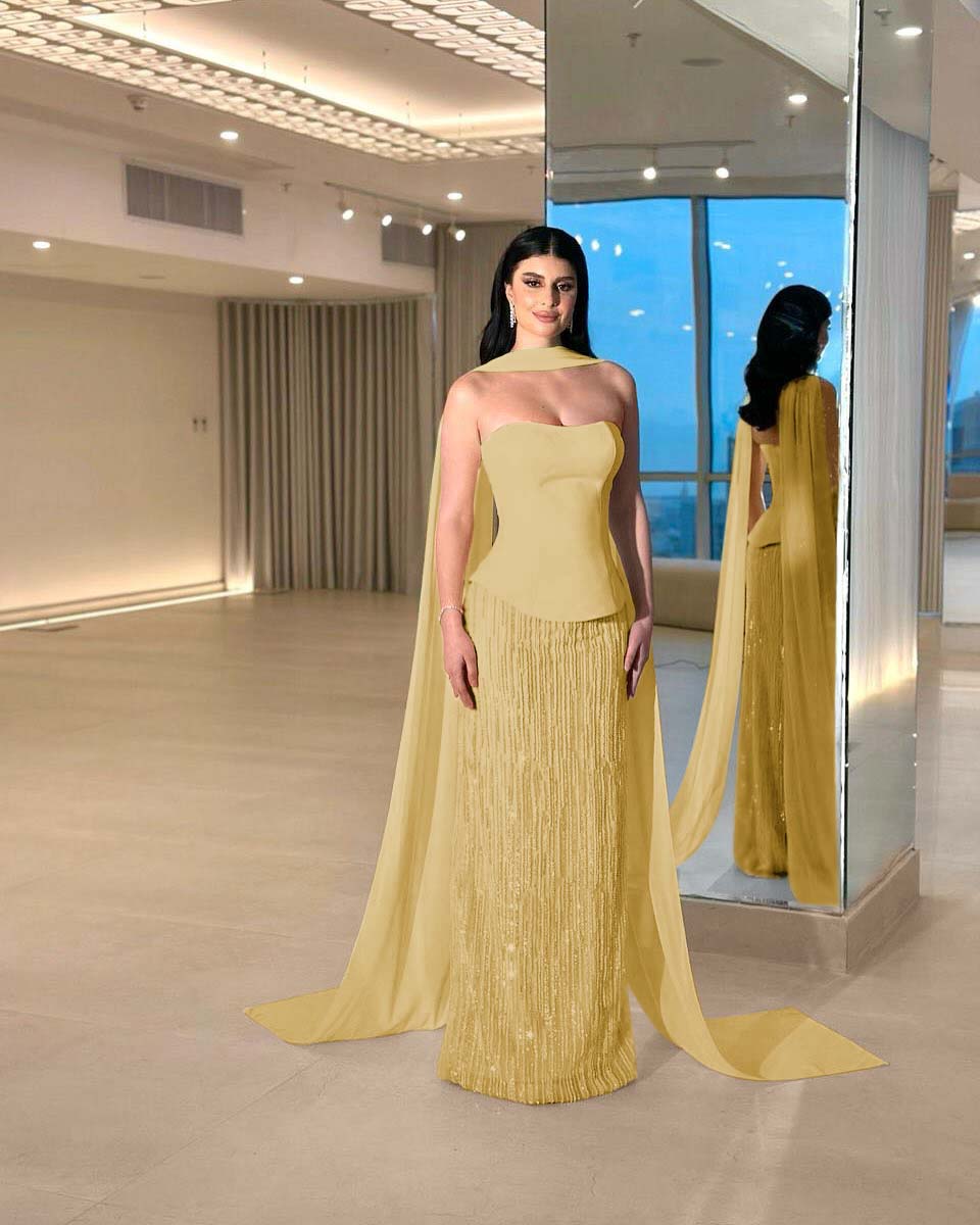 Charming Strapless Sleeveless Long Prom Dress With Beading Pleated