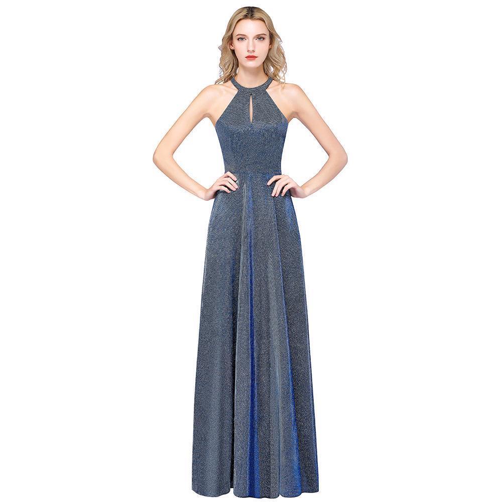 BMbridal Fashion A-Line Halter Sleeveless Evening Dress