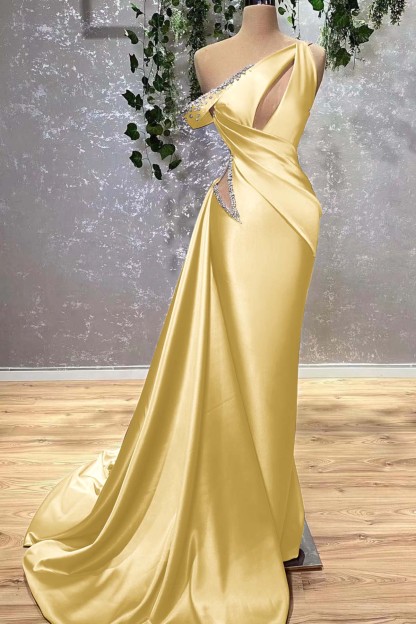 Lilac Off the Shoulder Sleeveless Mermaid Prom Dress With Beading