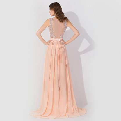 BMbridal A-line Chiffon Tulle Lace Ruffles Bridesmaid Dress
