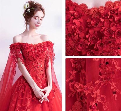 Women's Off The Shoulder Dress Masquerade Ball Gowns Prom Dress 2025 bmbridal