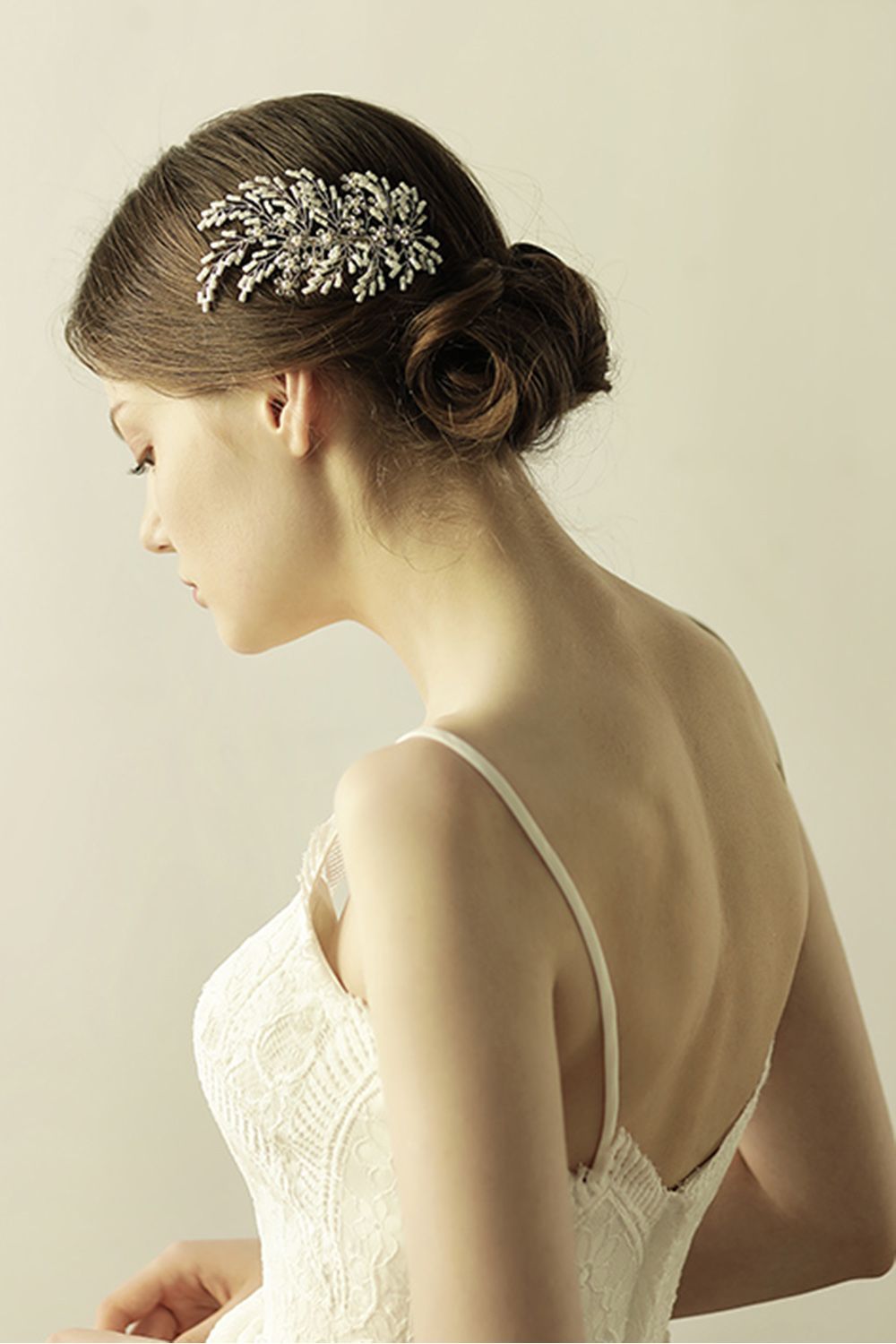 BMbridal Elegant Alloy Imitation Pearls Special Occasion Combs-Barrettes Headpiece with Rhinestone-BMbridal