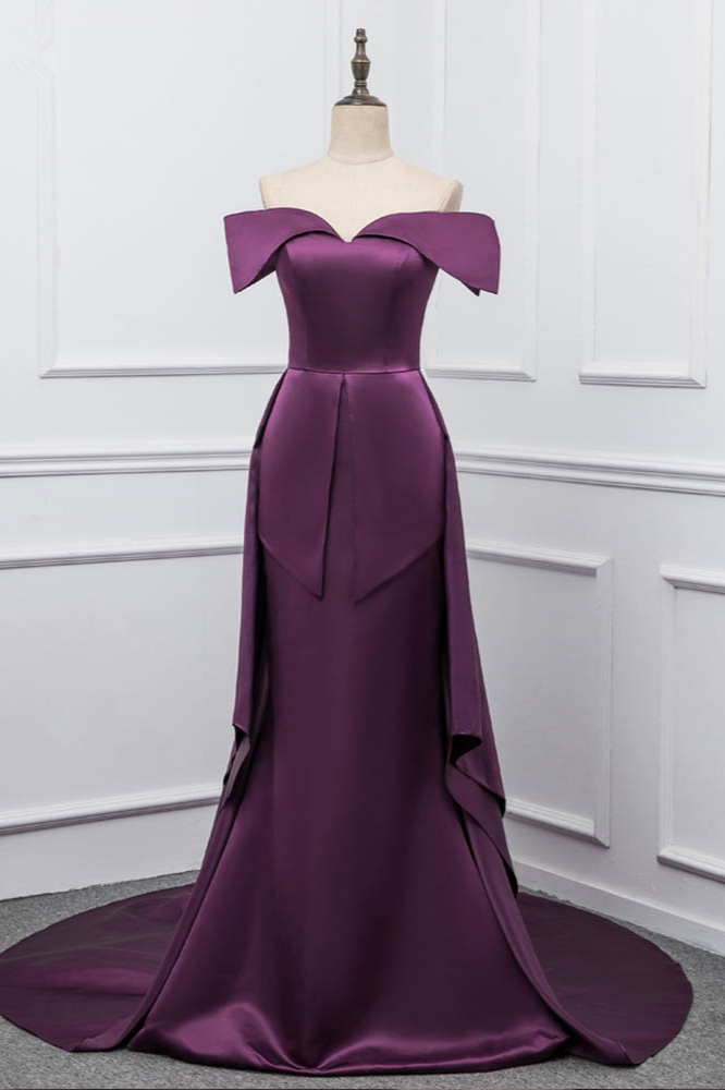 BMbridal Stylish Off-the-Shoulder Sweetheart Sleeveless Prom Dresses Affordable Online