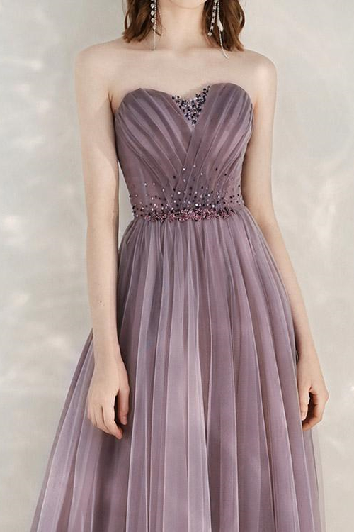 Elegant Infinity Tulle Off the Shoulder Sweetheart Long Prom Dress With Sequins