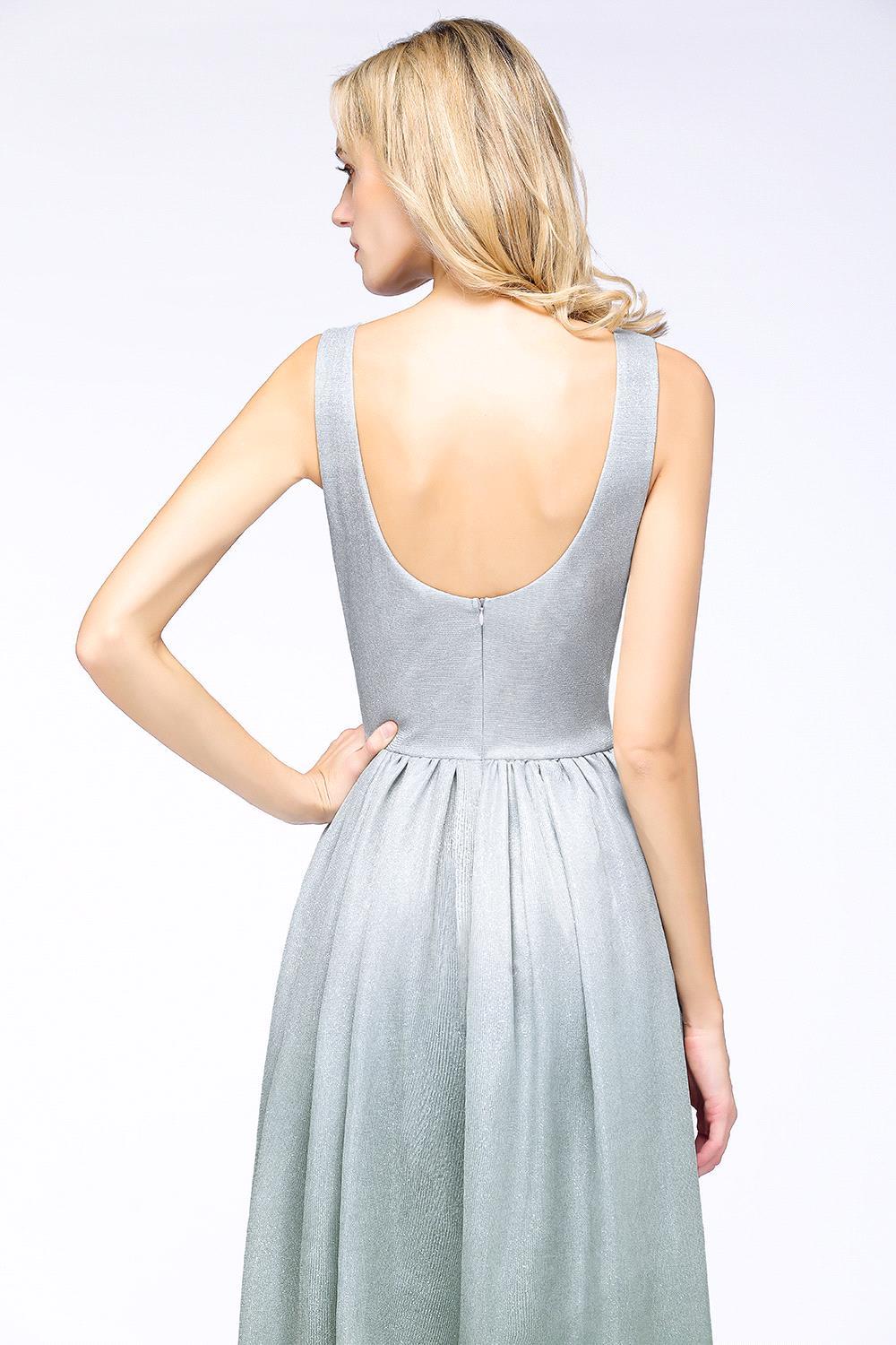 BMbridal A-line Ruffles V-Neck Long Evening Dress