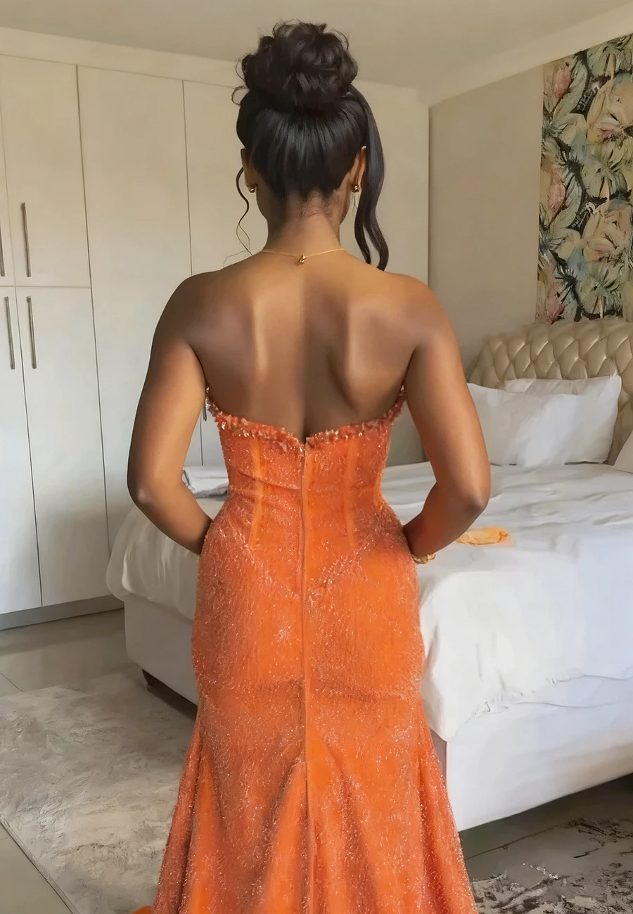 Sweetheart Sleeveless Long Mermaid Prom Dress With Split Sequin