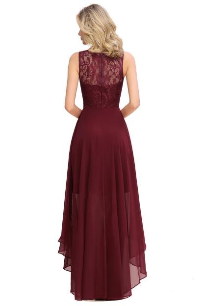 BMbridal A-line Hi-lo Chiffon Lace Bridesmaid Dress