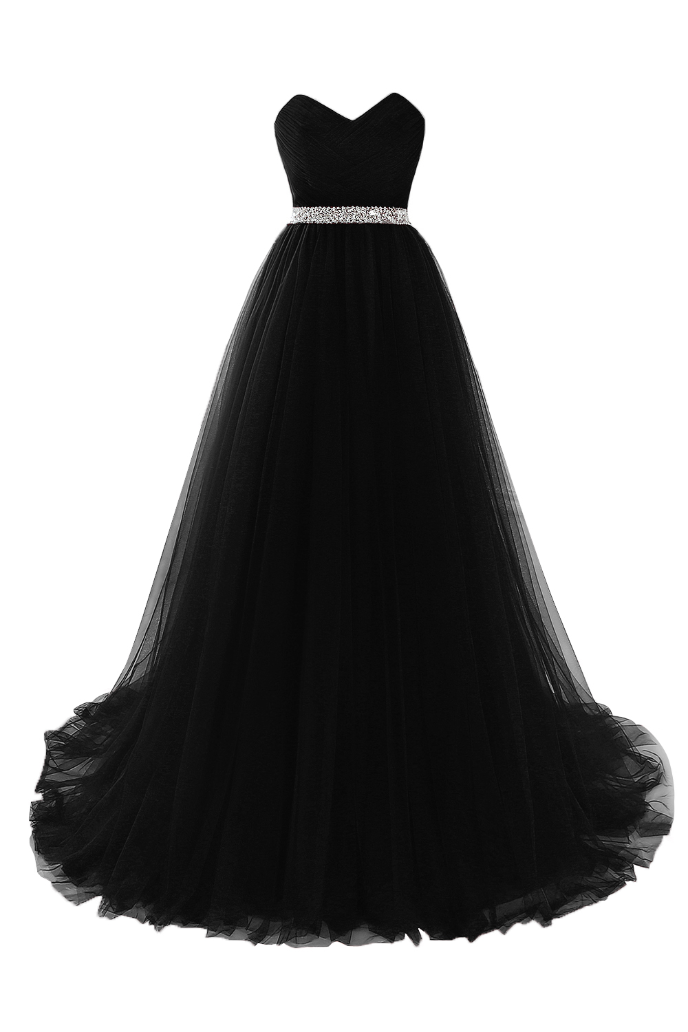 BMbridal modest sweetheart sleeveless beading a-line prom dress