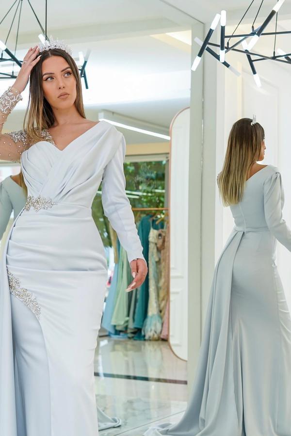 Bmbridal Long Sleeves Evening Dress Mermaid Long On Sale
