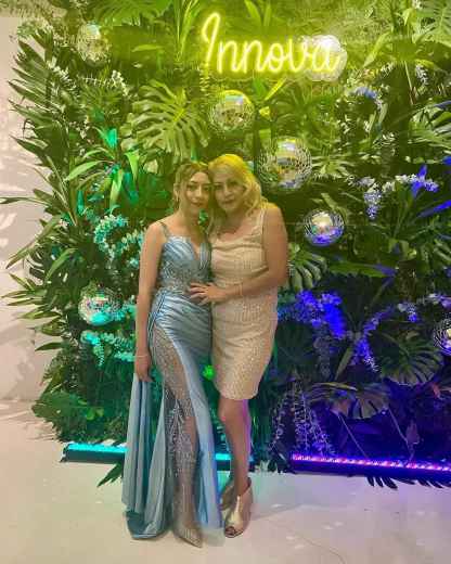 V Neck Satin Prom Dresses Long Mermaid Lace Evening Gown with Slit Pleated Bodycon Formal Dress with Tail bmbridal