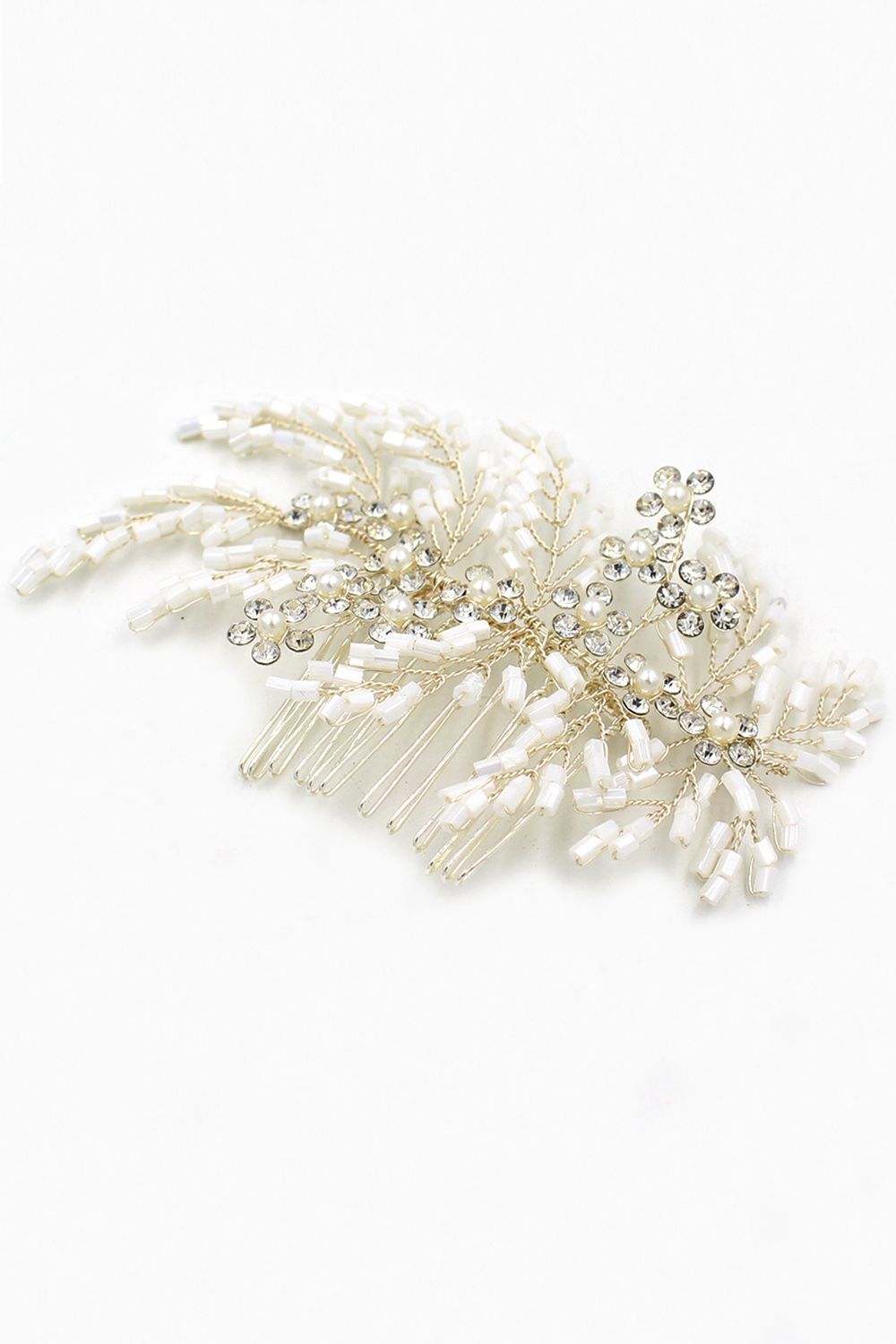 BMbridal Elegant Alloy Imitation Pearls Special Occasion Combs-Barrettes Headpiece with Rhinestone-BMbridal
