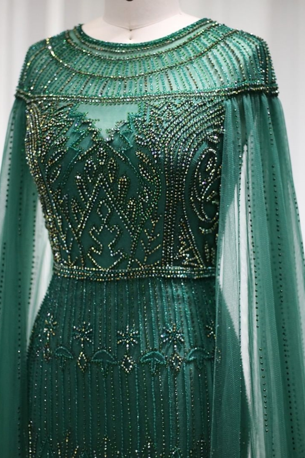 Bmbridal Dusk A-Line Floor-Length Scoop Tulle Prom Dresses with Lace