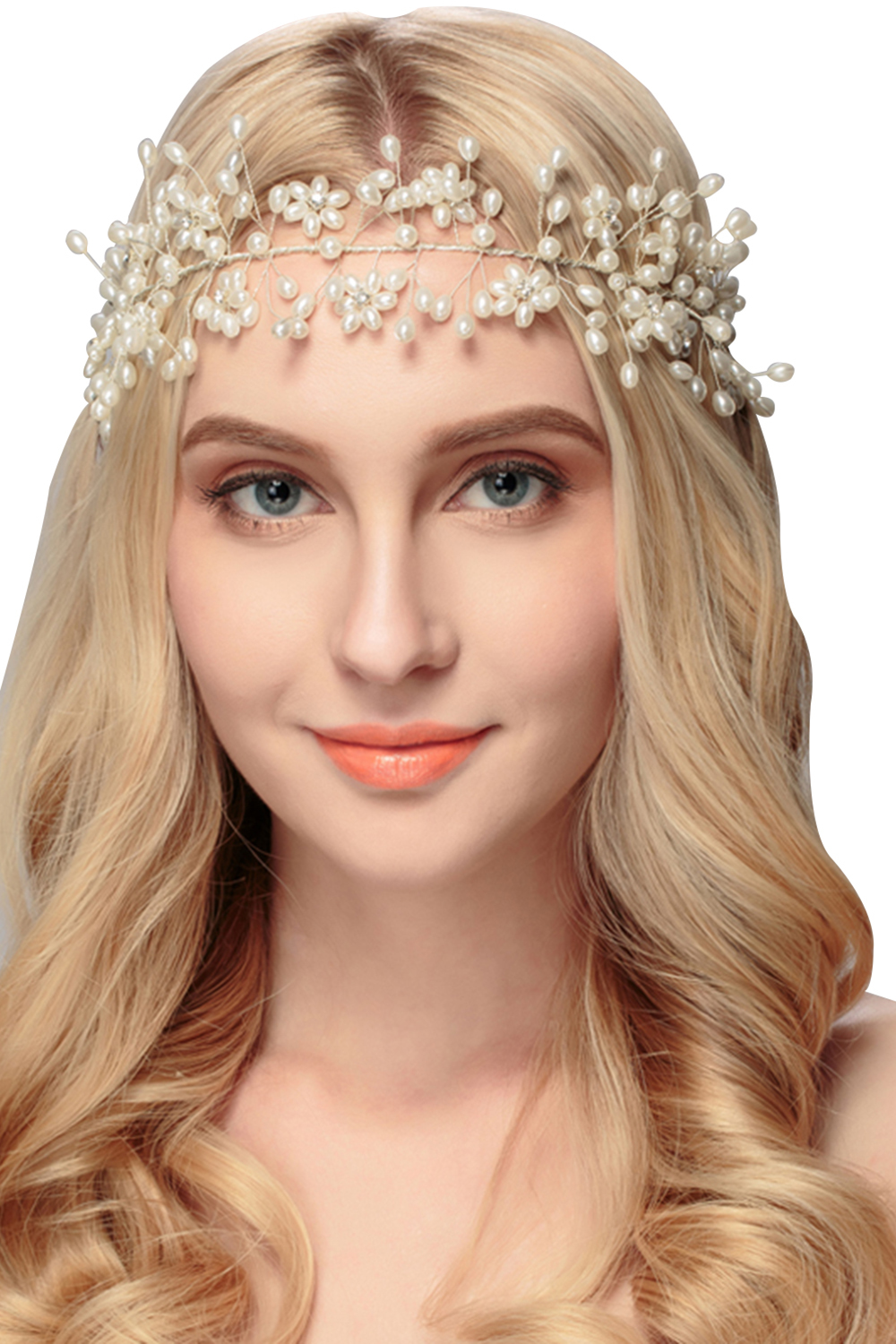 BMbridal Beautiful Alloy Imitation Pearls Party Headbands Headpiece with Rhinestone-BMbridal