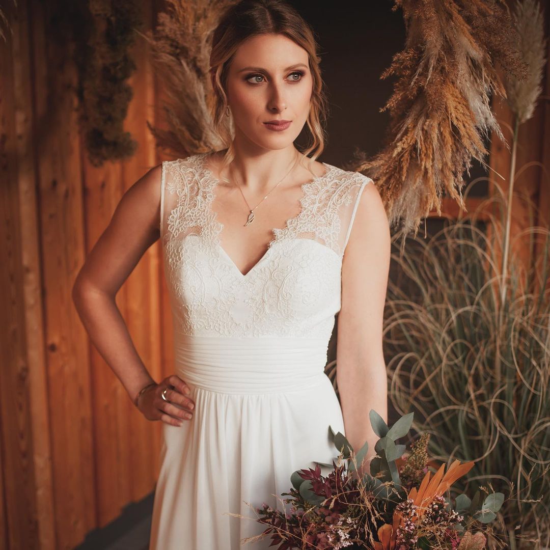 BMbridal Sleeveless Summer Beach Wedding Dress Long Chiffon-BMbridal